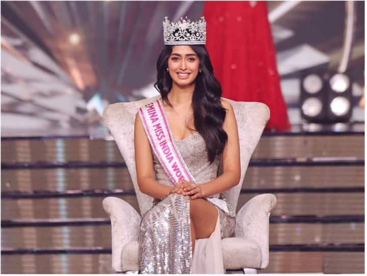 miss india 2022 Karnataka Sini Shetty won the crown Miss India 2022 Winner: कर्नाटक की सिनी शेट्टी के सिर सजा मिस इंडिया का ताज, 31 फाइनलिस्ट को मात देकर बनीं ब्यूटी क्वीन