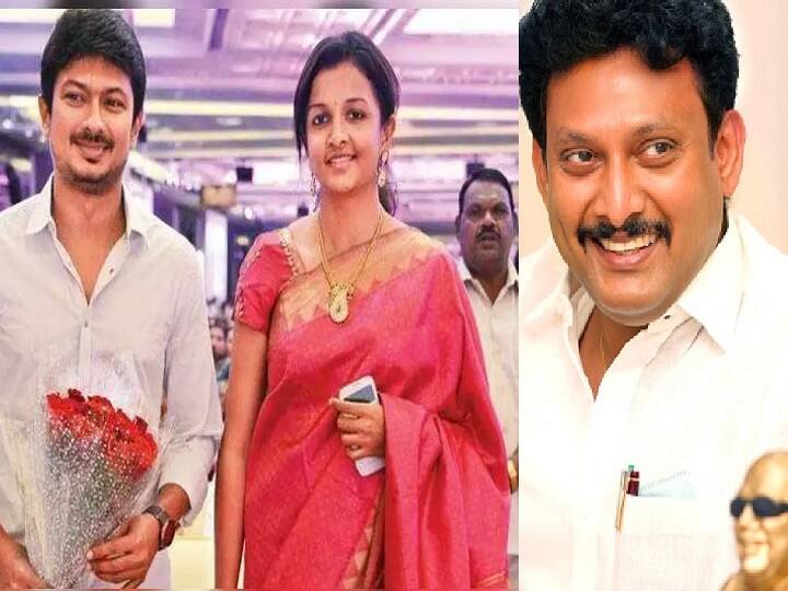 Minister Anbil Mahesh  talked about Udhayanidhi  and Kiruthiga Udhayanidhi love story viral video ''கையில சாக்லெட்.. கிருத்திகா பயந்து ஓடுனாங்க'' - உதயநிதியின் காதல் கதையை போட்டு உடைத்த அன்பில்!