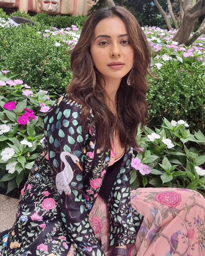 మోడ్రన్ డ్రస్ లో రకుల్ సందడి చేశారు. (Image courtesy - @rakulpreet/Instagram)