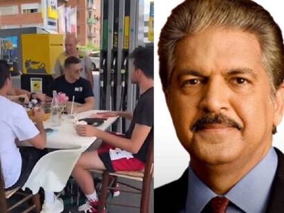 anand mahindra shares video about e mobility  for eat ரோட்டுல இப்படியா சாப்பிடுவீங்க... வியந்து போன ஆனந்த் மஹிந்திரா..வைரலாகும் வீடியோ