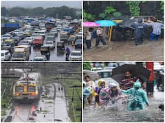 IN PICS | Heavy Rains Inundate Mumbai, Normal Life Hit As Road & Rail Traffic Get Affected
