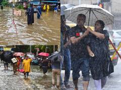 Mumbai Rain: बारिश से तालाब बनी मुंबई की सड़कें, जलजमाव से बेहाल हुए लोग, देखें तस्वीरें