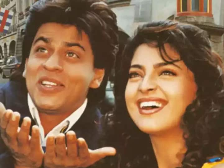 When Shah Rukh Khan Juhi Chawla recreated Salman Khan Aishwarya Rai iconic song from Hum Dil De Chuke Sanam जब शाहरुख खान और जूही चावला बने थे ‘हम दिल दे चुके सनम’ के समीर-नंदिनी, वीडियो देख आप भी खो जाएंगे यादों में