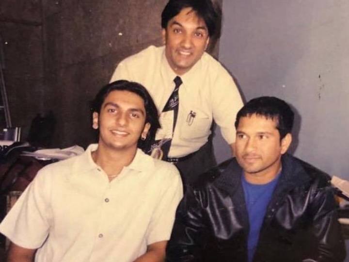 Sachin Tendulkar share old photo with Ranveer Singh सचिन तेंदुलकर ने रणवीर सिंह के साथ शेयर की पुरानी तस्वीर, एक्टर बोले- मेरा मेजर फैनबॉय मोमेंट