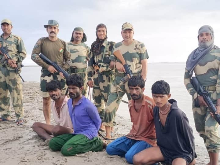 Kutch BSF team caught four Pakistani fishermen seized 10 boats know what Spokesperson said Kutch News: कच्छ में बीएसएफ की बड़ी कार्रवाई, चार पाकिस्तानी मछुआरों को पकड़ा, 10 नौकाएं की जब्त