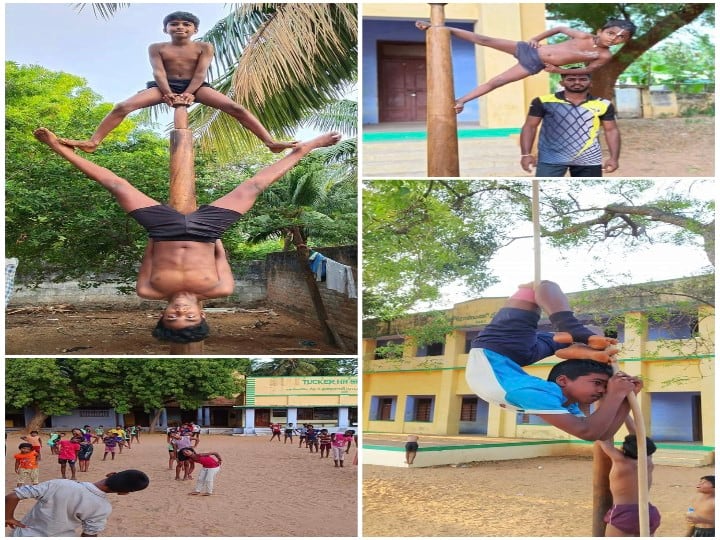 Mallar Kambam Traditional Game Youth Teaches Mallar Kambam to Peoples Tuticorin Mallar Kambam: மல்லர் கம்பம் கலை மட்டுமல்ல; போதை பாதைக்கு கொண்டு செல்லாமல் இருக்கும் விளையாட்டு..!