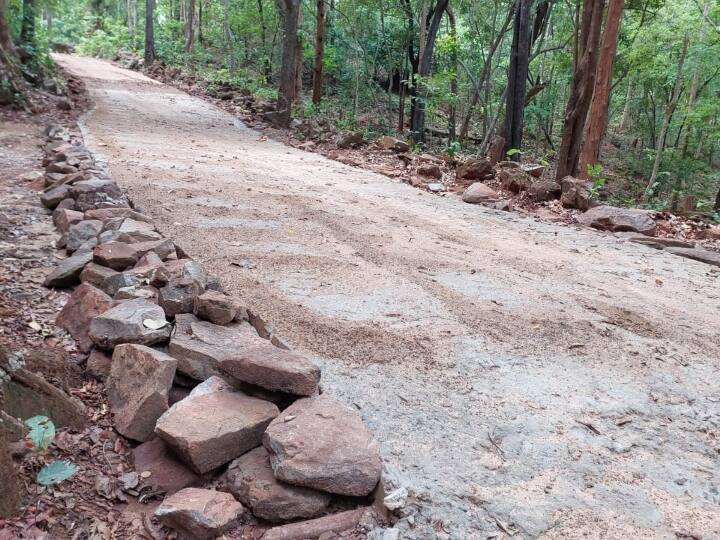 Bastar News: बस्तर के कांगेर वैली नेशनल पार्क में नियमों की उडीं धज्जियां, वन कर्मचारियों ने अवैध उत्खनन कर बना दी नई सीसी सड़क
