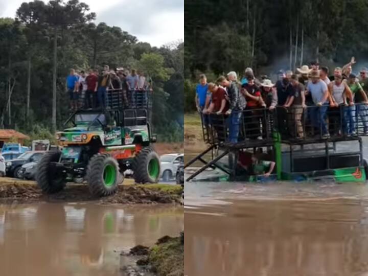 monster truck off roading in mud video viral on social media Watch: ऑफ-रोडिंग के इस वीडियो ने इंटरनेट पर मचाया धमाल, आप भी हो जाएंगे हैरान
