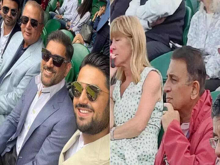 MS Dhoni at Wimbledon: டென்னிஸ் போட்டியை கண்டுகளித்த இந்திய கிரிக்கெட் அணியின் முன்னாள் கேப்டன்கள்!