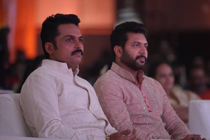 நடிகர்கள் கார்த்தி - ஜெயம் ரவி