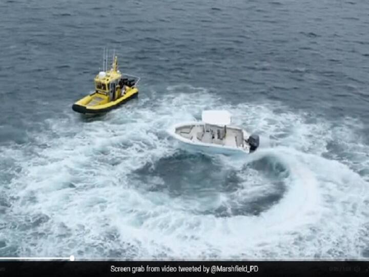 Viral Video 2 People Rescued From Sea After Being Thrown From Boat In Circle of Death Viral Video : வீரம்னா என்னன்னு தெரியுமா? சுழலில் சிக்கிய கப்பல்.. காப்பாற்றி அதிரடிகாட்டிய கேப்டன்