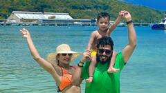 Raj Subhasree: জামাইকার নীল সমুদ্রতটে আমেজের ছুটিযাপন রাজ-শুভশ্রী ইউভানের