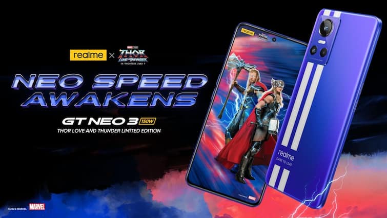 Thor: Love and Thunder Limited Edition Realme GT Neo 3 (150W) Launched in India Realme: রিয়েলমি জিটি নিও ৩ (১৫০ ওয়াট) থর: লাভ অ্যান্ড থান্ডার লিমিটেড এডিশন লঞ্চ হল ভারতে, দেখুন দাম ও ফিচার