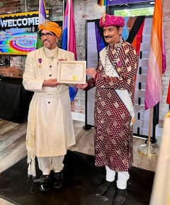 ગે યુવરાજ માનવેન્દ્ર સિંહે અમેરિકાના પાર્ટનર સાથે કર્યા લગ્ન, જુઓ તસવીરો