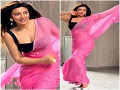 PHOTOS: पिंक साड़ी में इठलाती-बलखाती Shama Sikander को देख याद आ जाएंगी सुष्मिता सेन