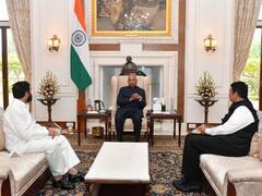 Maharashtra Politics: एकनाथ शिंदे और फणडवीस ने राष्ट्रपति कोविंद से की मुलाकात, राजनाथ सिंह और जेपी नड्डा से भी मिले