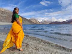 Maharashrian Girl in Ladakh: याला म्हणतात संस्कृतीचं जतन! महाराष्ट्राची 'लाडकी नऊवारी' थेट लडाखच्या दारी