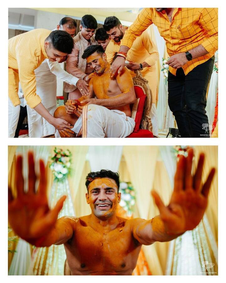 जैसा कि भारतीय शादियों में होता है, दूल्हे  राजा को उनके दोस्त छेड़ते भी नजर आ रहे हैं. वैसे संग्राम भी खूब एंजॉय करते दिखे. ये यादगार पल उन्हें  हमेशा याद रहेगा.