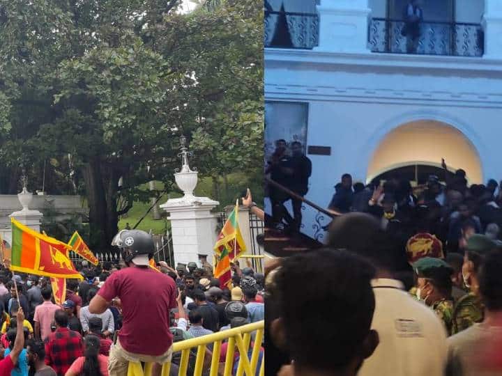 protestors inside the residence of the President House in srilanka Gotabaya Rajapaksa Escape : அதிபர் மாளிகைக்குள் புகுந்த போராட்டக்காரர்கள்...இலங்கையில் உச்சக்கட்ட பதற்றம்