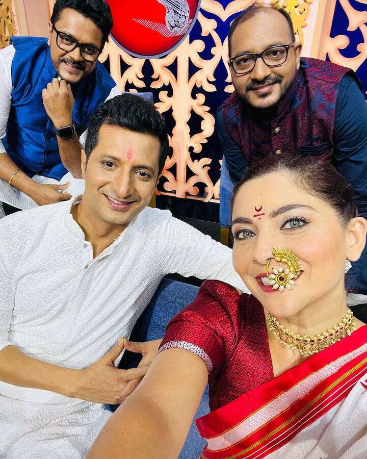 तमाशा live या चित्रपटामध्ये सोनालीसोबतच सिद्धार्थ जाधव, हेमांगी कवी आणि  सचित पाटील हे कलाकार देखील प्रमुख भूमिका साकारणार आहेत.  (Sonalee Kulkarni/ instagram)