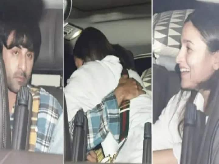 Pregnant Alia Bhatt arrives in Mumbai in classy white and black airport look as Ranbir Kapoor picks her up: Watch Watch Video: அன்பு மனைவியை வரவேற்க விமான நிலையத்தில் காத்திருந்த ரன்பீர் கபூர்....வைரல் வீடியோ!