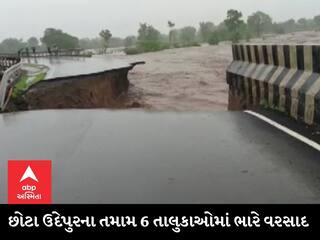 Chhota Udepur : છોટા ઉદેપુરના તમામ 6 તાલુકાઓમાં ભારે વરસાદને કારણે તારાજી, રસ્તાઓ અને પુલ તૂટ્યા