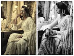 Huma Qureshi Pics: ऑफ व्हाइट साड़ी पहन बला की खूबसूरत लगीं हुमा कुरैशी, रेट्रो लुक ने बनाया फैन्स को दीवाना !