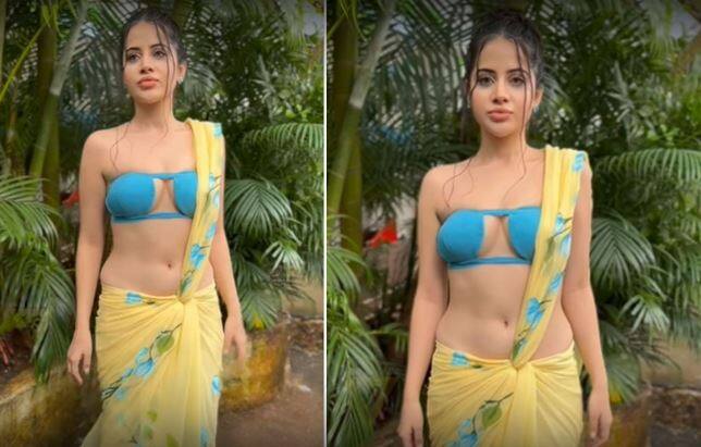 ઉર્ફી જાવેદ પોતાના ડ્રેસિંગને લઈ સતત ચર્ચામાં રહે છે. હાલમાં જ ઉર્ફીએ નવી તસવીરો શેર કરી છે. આ તસવીરોમાં ઉર્ફીનો ખૂબ જ બોલ્ડ અને હોટ સાડી લૂક જોવા મળ્યો છે. ઉર્ફી ફરી એકવાર પોતાનો નવો લુક લઈને આવી છે અને આ વખતે પણ તેની સ્ટાઈલ એકદમ ગ્લેમરસ છે. ઉર્ફીની સાડીમાં તસવીરો વાયરલ થઈ છે.