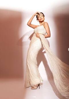 Malaika Arora Saree Look: স্বল্প পোশাক নয়, শাড়িতে চোখ ধাঁধানো লুকে মালাইকা