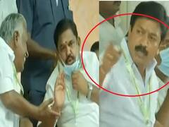 அதிமுக பொதுக்குழு மேடையில் வெடித்த மோதல்.. வாக்குவாதம் செய்த முனுசாமி - சண்முகம்! காரணம் என்ன?