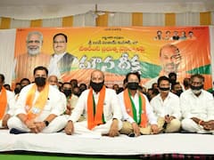 IN PICS | Telangana BJP President Bandi Sanjay Stages Silent Protest In Karimnagar