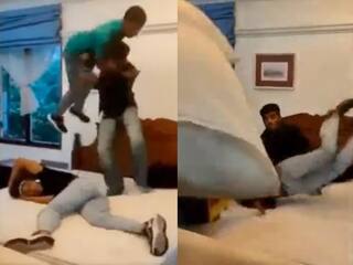 Watch Video : பிரதமர் படுக்கையில் அதிரடியாக நடந்த மல்யுத்தம்... வெளியான வைரல் வீடியோ..!
