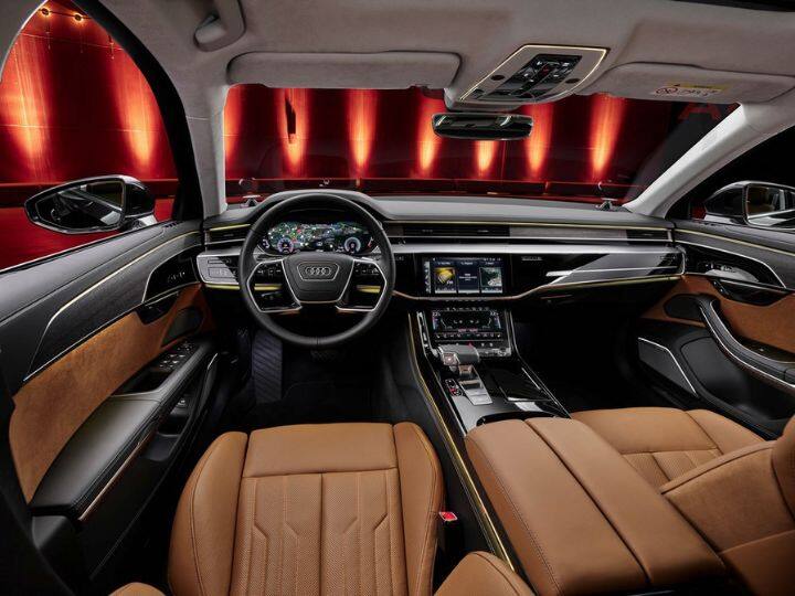 Audi A8 L will launch on Tuesday -all-new top-notch performance, a luxurious interior Audi A8 L मंगळवारी होणार लॉन्च; मर्सिडीज,बीएमडब्ल्यूला देणार टक्कर