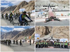 IN PICS | Cycling Expedition From Siachen War Memorial In Ladakh To Pay Homage To Kargil War Martyrs