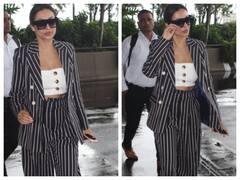 Malaika Arora Pics: ब्लैक एंड व्हाइट आउटफिट पहने मुंबई एयरपोर्ट पहुंची मलाइका अरोड़ा, स्टनिंग लुक ने बनाया फैन्स को दीवाना...