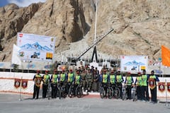 IN PICS | Cycling Expedition From Siachen War Memorial In Ladakh To Pay Homage To Kargil War Martyrs