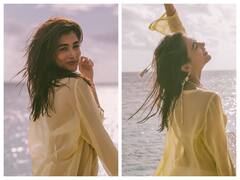 Pooja Hegde Pics: बिकिनी पहने समुुद्र किनारे इठलाती नजर आईं पूजा हेगड़े, ग्लैमरस अदाएं से ढाया कहर
