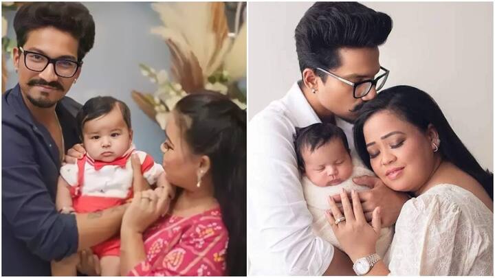 Bharti Singh and Harsh Limbachiyaa: ਭਾਰਤੀ ਸਿੰਘ ਅਤੇ ਹਰਸ਼ ਲਿੰਬਾਚੀਆ ਨੇ ਆਪਣੇ ਵਲੌਗ ਰਾਹੀਂ ਪਹਿਲੀ ਵਾਰ ਦੁਨੀਆ ਨੂੰ ਆਪਣੇ ਬੇਟੇ ਲਕਸ਼ੈ ਦਾ ਚਿਹਰਾ ਦਿਖਾਇਆ। ਭਾਰਤੀ ਅਤੇ ਬੇਟੇ ਦੇ ਚਿਹਰਿਆਂ ਨੂੰ ਦੇਖ ਕੇ ਪ੍ਰਸ਼ੰਸਕ ਖੁਸ਼ ਹੋ ਗਏ ਹਨ। ਇਸ ਦੌਰਾਨ ਭਾਰਤੀ ਅਤੇ ਹਰਸ਼ ਦੇ ਪ੍ਰਸ਼ੰਸਕਾਂ ਦੀਆਂ ਖੁਸ਼ੀਆਂ ਦੁੱਗਣੀਆਂ ਹੋ ਗਈਆਂ ਹਨ। ਉਨ੍ਹਾਂ ਨੇ ਬੇਟੇ ਦੇ ਜਨਮ ਤੋਂ ਕੁਝ ਦਿਨਾਂ ਬਾਅਦ ਦੀਆਂ ਤਸਵੀਰਾਂ ਸ਼ੇਅਰ ਕੀਤੀਆਂ ਹਨ।