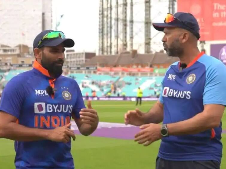 Mohammed Shami completed 150 wickets in ODI at India vs england he told how indian seamers performed so well see video VIDEO: भारतीय गोलंदाजांची इंग्लंडविरुद्ध अप्रतिम कामगिरी, मोहम्मद शमीने सांगितलं झटपट विकेट्स घेण्यामागचं गुपित