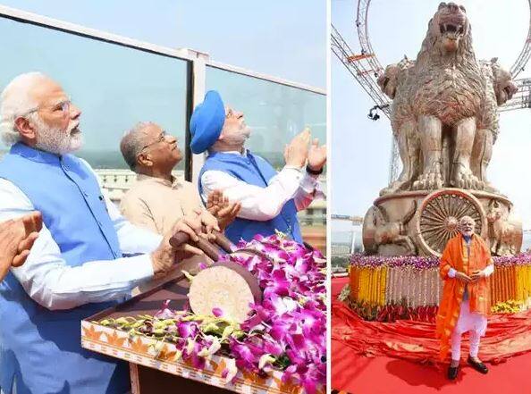 Union Minister Hardeep Singh Puri Answered Opposition Question on Ashoka Pillar and National Emblem National Emblem: अशोक स्तंभ को लेकर विपक्ष के सवालों का मंत्री हरदीप सिंह पुरी ने दिया जवाब, बताया क्यों है अंतर
