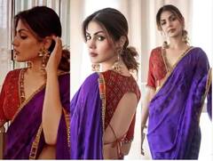 Rhea Chakraborty Photos : ਪਰਪਲ ਸਾੜੀ 'ਚ ਰਿਆ ਚੱਕਰਵਰਤੀ ਦੀਆਂ ਬੈਕਲੇਸ ਅਦਾਵਾਂ