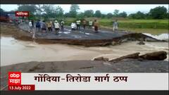Gondia Rain : गोंदिया जिल्ह्यात रात्रभर पाऊस, तिरोडा मार्गावर रस्ता पाण्यात गेला वाहून