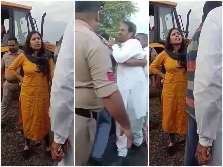 MP News Woman IAS Nidhi Singh former BJP MLA debated publicaly in Ujjain video viral ANN Ujjain News: बारिश का पानी निकालने को लेकर बीजेपी के पूर्व विधायक और महिला आईएएस में तू-तू, मैं-मैं, वीडियो सोशल मीडिया पर वायरल