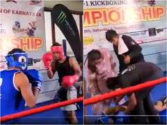 Boxer Succumbs To Punch: కుప్పకూలిన బాక్సర్- రెండు రోజులకు మృతి, షాకింగ్ వీడియో!