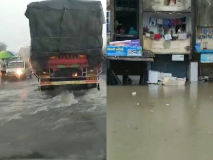 Gujarat Flood like condition due to heavy rains in Valsad and Navsari Auranga river flowing above danger mark