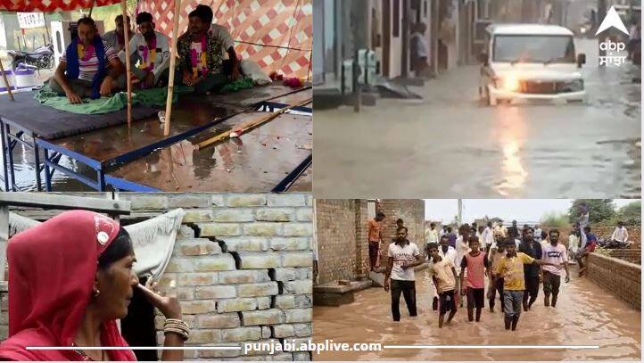 Punjab news: heavy Rain lashed Fazilka damaged houses of people ਫਾਜ਼ਿਲਕਾ 'ਚ ਬਾਰਸ਼ ਬਣੀ ਆਫਤ, 3 ਮਹੀਨਿਆਂ ਤੋਂ ਲੱਗਿਆ ਧਰਨਾ ਉਖਾੜਿਆ, ਲੋਕਾਂ ਦੇ ਨੁਕਸਾਨੇ ਗਏ ਘਰ