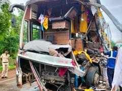 Rajnandgaon: हाईवे पर बस ने ट्रक को मारी जोरदार टक्कर, दो की मौत 15 घायल, ड्राइवर को झपकी आने से हुआ हादसा