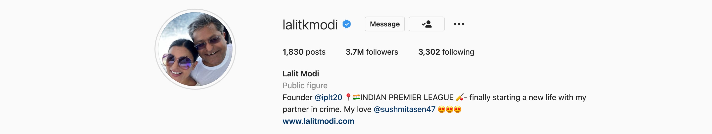 Is Sushmita Sen’s 'You're The Love Of My Life' Post For Boyfriend Lalit Modi?