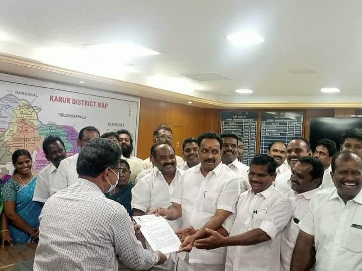 கரூரில் அரசு பணி செய்யவிடாமல் தடுத்ததாக அதிமுக நிர்வாகிகள் கைது - எம்.ஆர்.விஜயபாஸ்கர் புகார்