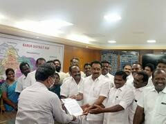 கரூரில் அரசு பணி செய்யவிடாமல் தடுத்ததாக அதிமுக நிர்வாகிகள் கைது - எம்.ஆர்.விஜயபாஸ்கர் புகார்